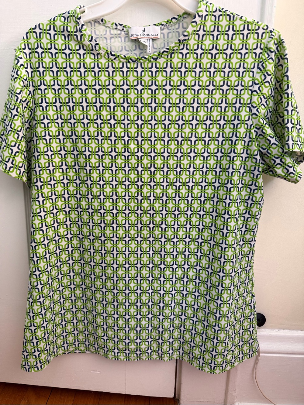 Jude Connally Women’s Green Patterned Short-Sleeve Shirt